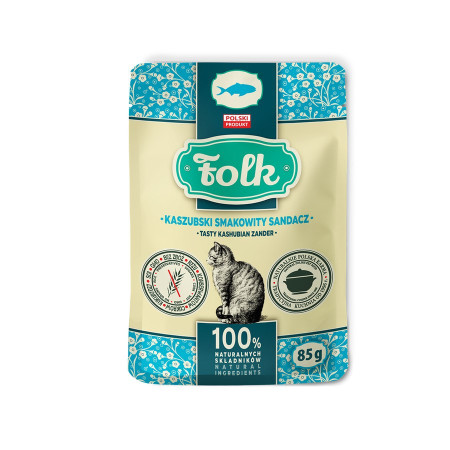 FOLK Skani Kashubų lydekos - šlapias kačių maistas - 85g