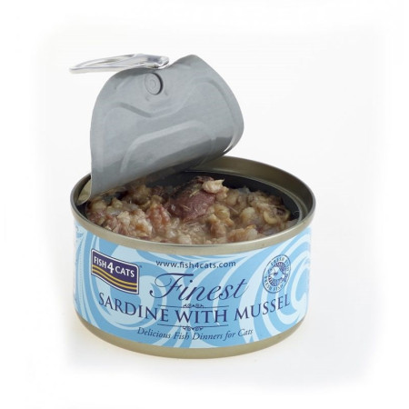 FISH4CATS Sardinė su midijomis - šlapias kačių maistas - 70g