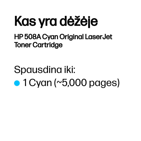 HP 508A Cian Originalus LaserJet Tonerio Kasetė