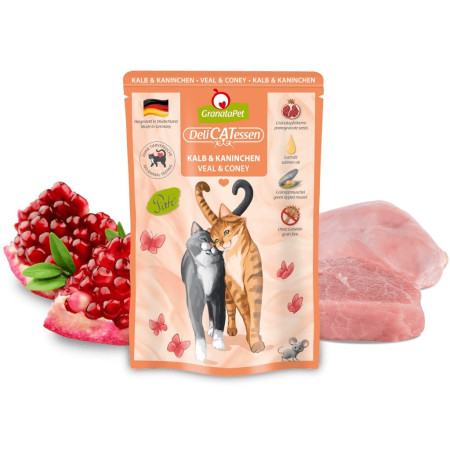 GRANATAPET DeliCATessen Veršiena ir kiškis - šlapias kačių maistas - 85g