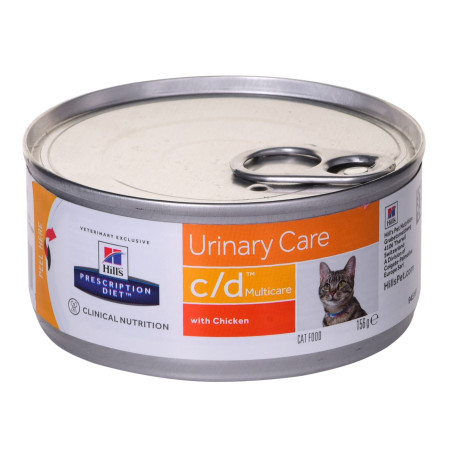 Hill's Prescription Diet Feline c/d Multicare su viščiuku - šlapias kačių maistas - 156 g