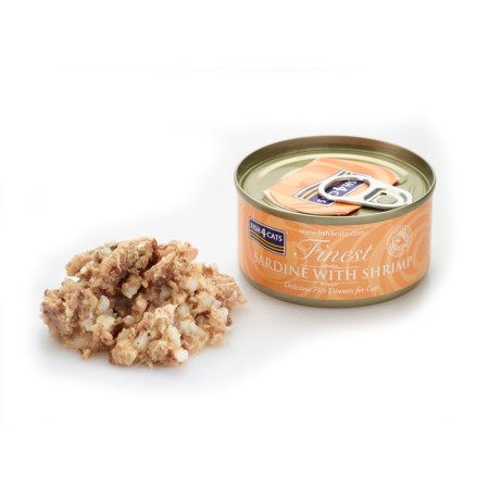Fish4Cats Sardinės su krevetėmis - 70g