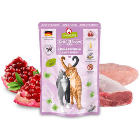 GRANATAPET DeliCATessen Aviena ir kalakutiena - šlapias kačių maistas - 85g