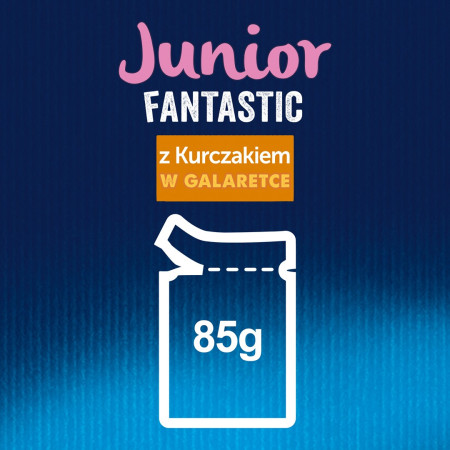 Felix Fanstastic Junior - drėgnas kačių maistas - 85 g