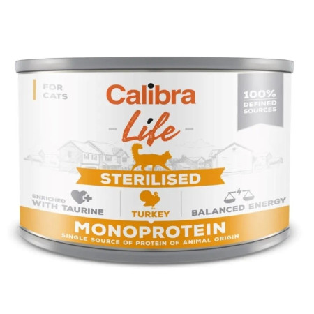 CALIBRA Cat Life Sterilised Turkey - šlapias kačių maistas - 200g
