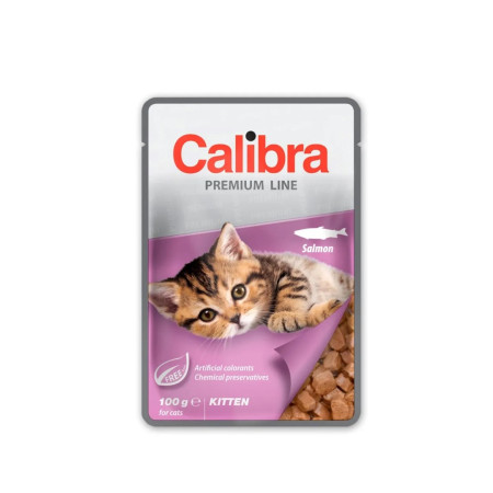 CALIBRA Kačių Premium Katinėlių Maistas su Lašiša - 100g