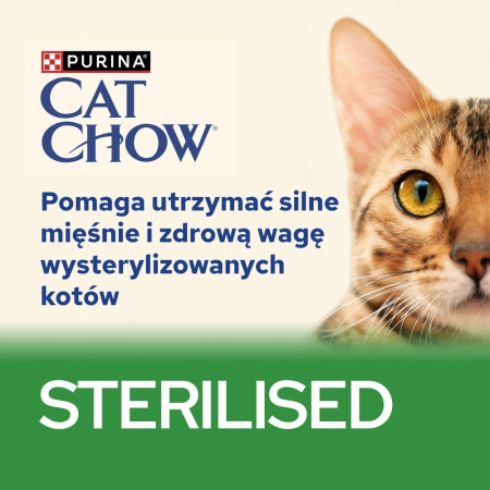 PURINA Cat Chow Sterilised su vištiena ir baklažanais padaže - šlapias kačių maistas - 26x85g (20 + 6 GRATIS)