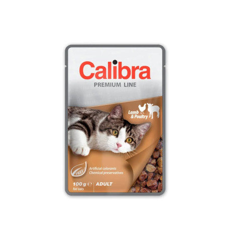 CALIBRA Cat Premium Adult Aviena ir Paukštiena - šlapias kačių maistas - 100g
