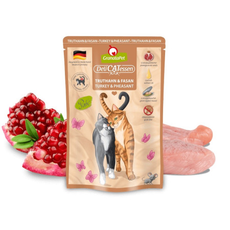 GRANATAPET DeliCATessen Kalakutiena ir fazanas - šlapias kačių maistas - 85g