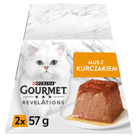PURINA Gourmet Revelations Mousse su vištiena padaže - šlapias kačių maistas - 2x57g