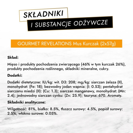PURINA Gourmet Revelations Mousse su vištiena padaže - šlapias kačių maistas - 2x57g