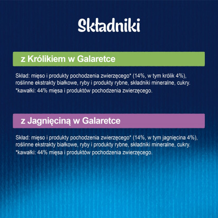 Felix Fantastic Triušiena ir Ėriena - drėgnas kačių ėdalas 340g (4x 85g)