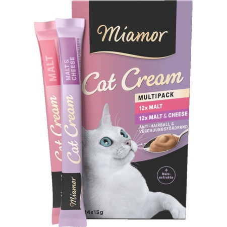 MIAMOR Cat Cream Malt - skanėstas katėms - 24x15g