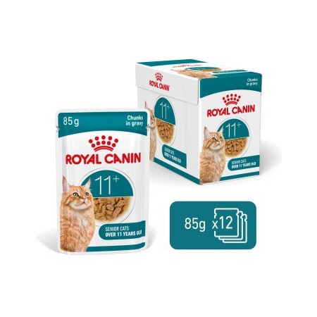 ROYAL CANIN Senjorams 11+ Gabaliukai padaže - šlapias kačių maistas - 12x85g