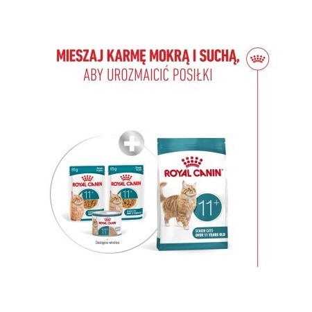 ROYAL CANIN Senjorams 11+ Gabaliukai padaže - šlapias kačių maistas - 12x85g