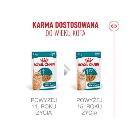 ROYAL CANIN Senjorams 11+ Gabaliukai padaže - šlapias kačių maistas - 12x85g