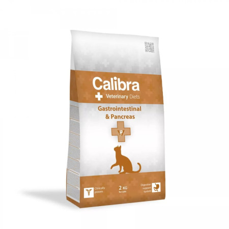 CALIBRA Veterinary Diets Cat Gastrointestinal & Pancreas - sausas kačių maistas - 2 kg