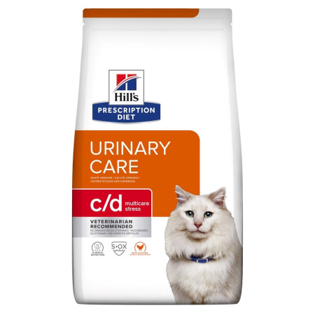 Hill's Prescription Diet Feline c/d Multicare Stress sausas kačių maistas, viščiukas, 1,5 kg