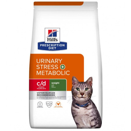 Hill's PD Feline Urinary Stress + Metabolic sausas kačių maistas, 1,5 kg