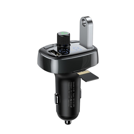Baseus S-09 FM Transmiteris Bluetooth - Juodas