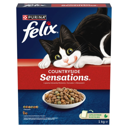 PURINA Felix Countryside Sensations - sausas kačių maistas - 1 kg