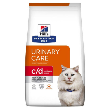 HILL'S PRESCRIPTION DIET Feline c/d Multicare Stress - sausas kačių maistas Viščiukas - 8 kg