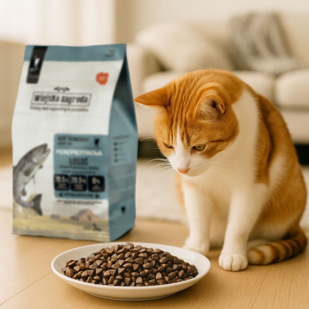 WIEJSKA ZAGRODA Monoproteinas Lašiša - sausas kačių maistas - 3kg