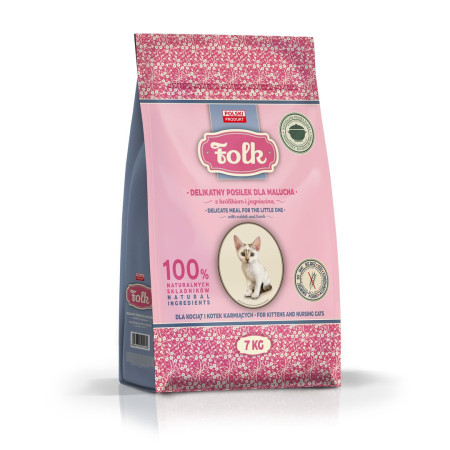 FOLK Švelnus maistas kačiukams su triušiu ir aviena - 7 kg