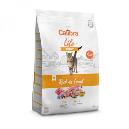 CALIBRA Cat Life Adult Lamb - sausas kačių maistas - 1,5kg