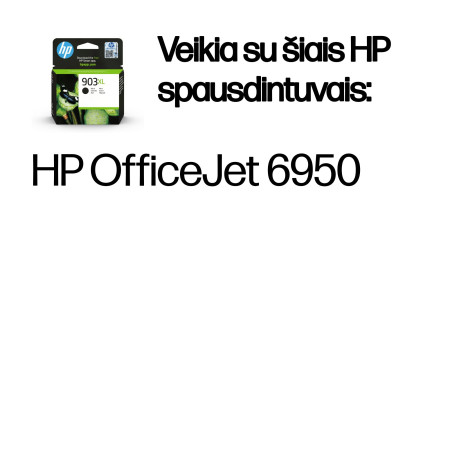 HP 903XL Aukštos išeigos juodas originalus rašalinio kasetė