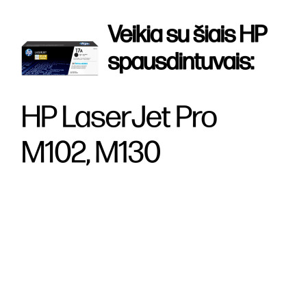HP 17A Juodas originalus LaserJet tonerio kasetė