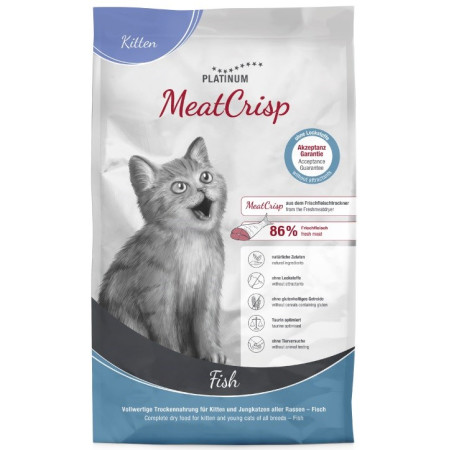 PLATINUM MeatCrisp Kitten Fish - sausas kačių maistas - 3kg