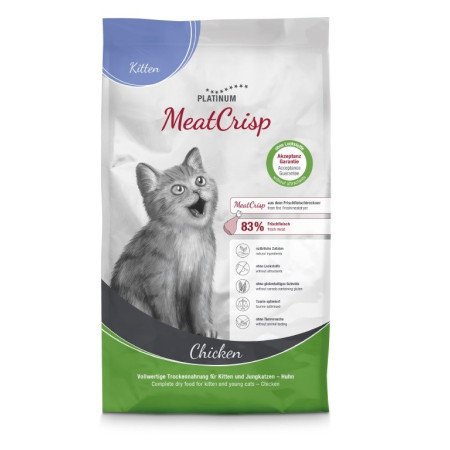 PLATINUM MeatCrisp Kitten Chicken - sausas kačių maistas - 1,5kg