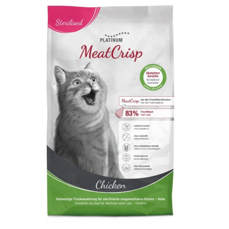 PLATINUM MeatCrisp Sterilizuota Vištiena - sausas kačių maistas - 3kg