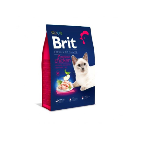 BRIT PREMIUM BY NATURE STERILIZED - vištiena - sausas kačių maistas - 1,5kg