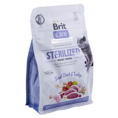 BRIT Care Beiglutenis Sterilizuotas Svorio Kontrolė - sausas kačių maistas - 400 g