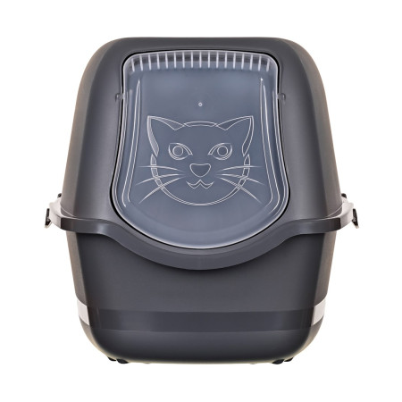 DIAMENTIQ BAYA antracito spalvos - kačių tualetas - 55,5 x 40 x 38,7 cm