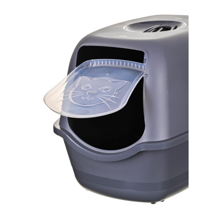 DIAMENTIQ BAYA antracito spalvos - kačių tualetas - 55,5 x 40 x 38,7 cm