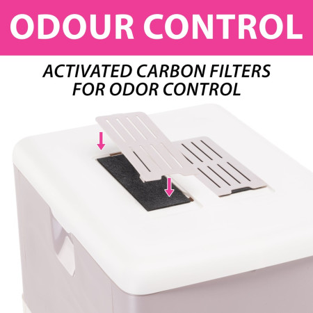 FERPLAST Sahara Lilac - Kačių tualetas - 52 x 39 x 40 cm