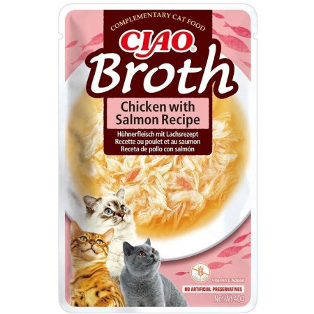 INABA Ciao Broth Chicken & Salmon - skanėstas katėms - 40g