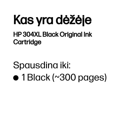 HP 304XL Juodas Originalus Tuszo Kasetė