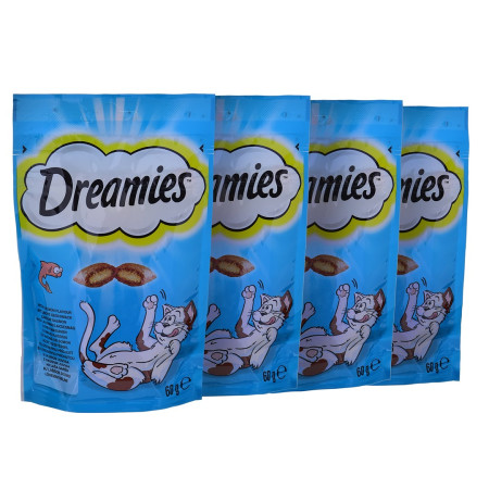 DREAMIES Įvairovės užkandžių dėžutė - skanėstas katėms - 12x60 g