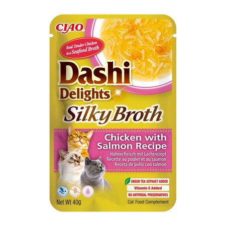 INABA CAT Dashi Delights Šilkinis sultinys Vištiena su lašiša - 40g