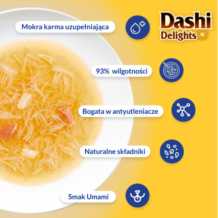 INABA CAT Dashi Delights Šilkinis sultinys Vištiena su lašiša - 40g