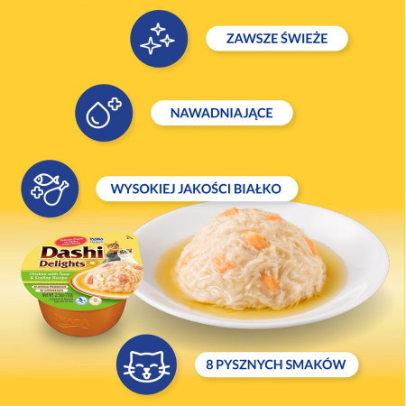 INABA Dashi Delights vištienos, tuno ir šukučių sultinys - 70g