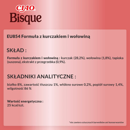 INABA Ciao Bisque Vištiena su jautiena - 40g