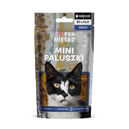 PAN MIĘSKO Mini Menkės Pirštai - skanėstas katėms - 50g