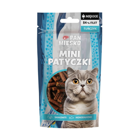 PAN MIĘSKO Mini Tunų Lazdelės - skanėstas katėms - 50g