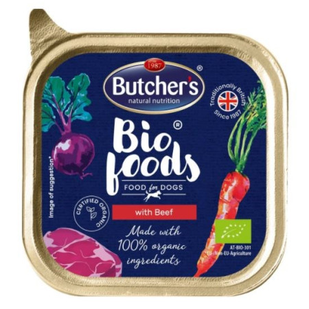 Butcher's Bio Foods su jautiena - šlapias maistas šunims 150 g