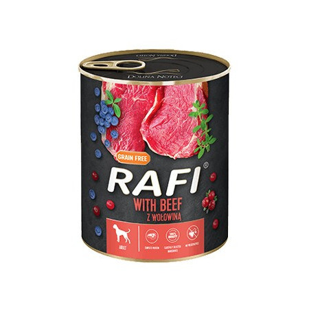 Dolina Noteci Rafi šlapias maistas šunims su jautiena, mėlynėmis ir spanguolėmis - 800g